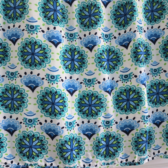 HATLEY Floral Blue and Green Women's Skirt Lined Size M - Picture 3 of 5